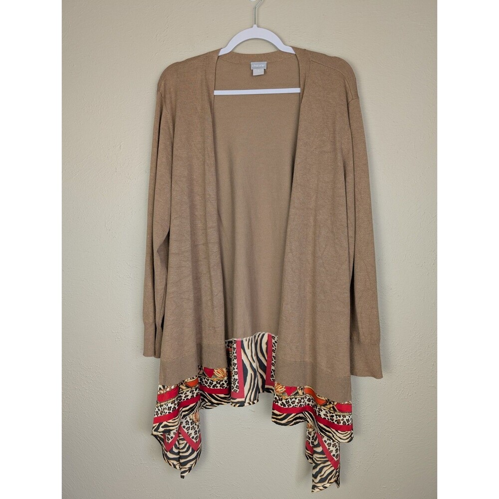 Chico's Scarf Hem Cardigan Sweater